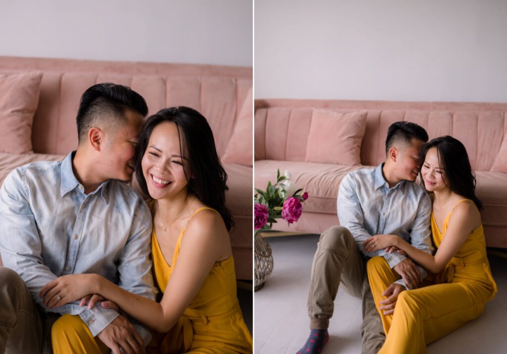 Toronto at home engagement photos