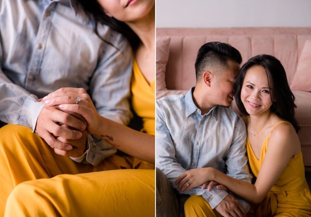 Toronto at home engagement photos