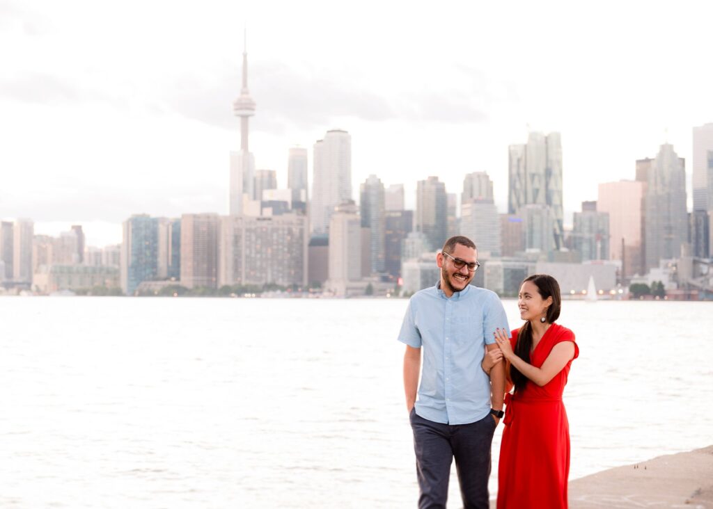 Toronto Island Surprise Engagement Proposal Picnic Photoshoot Session