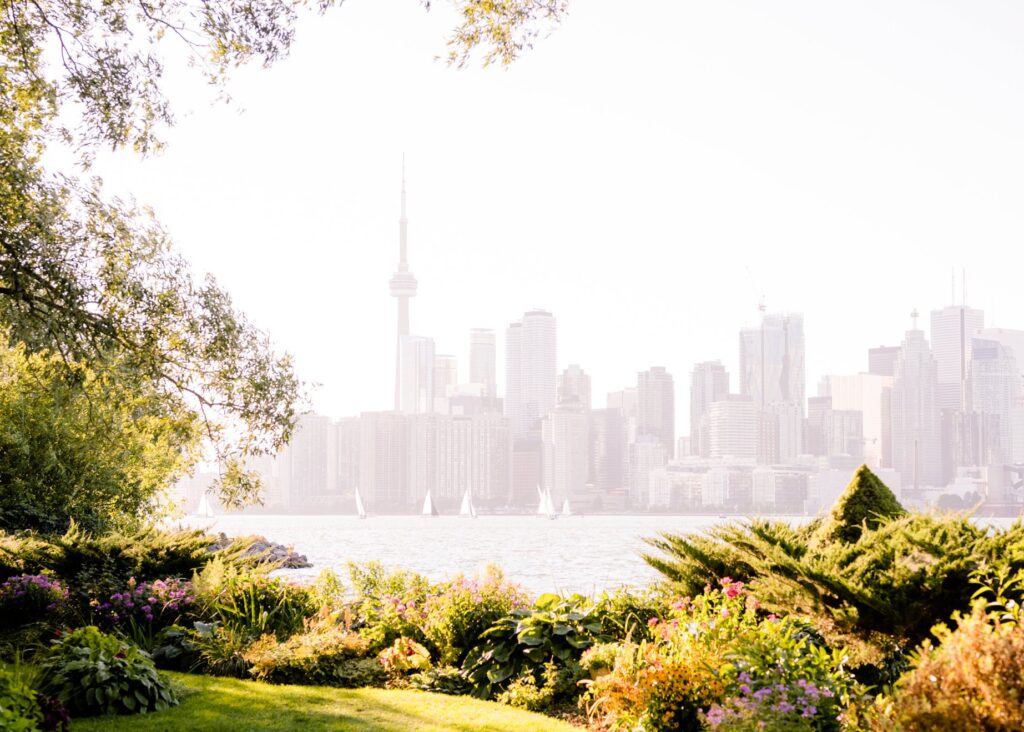 Toronto Island Surprise Engagement Proposal Picnic Photoshoot Session