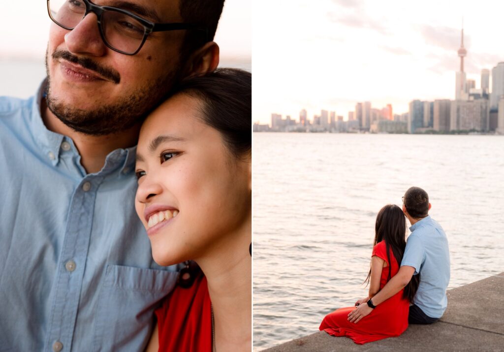 Toronto Island Surprise Engagement Proposal Picnic Photoshoot Session