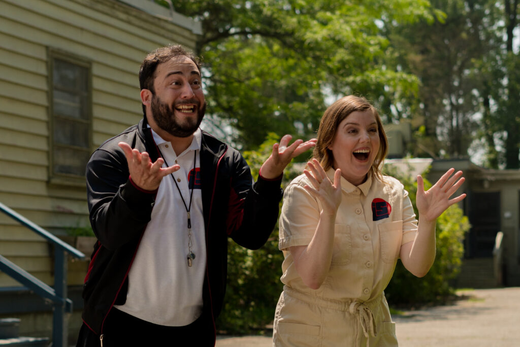 Stacey McGunnigle and Rodrigo Fernandez-Stoll get excited for summer island camp to start in an episode of detention adventure
