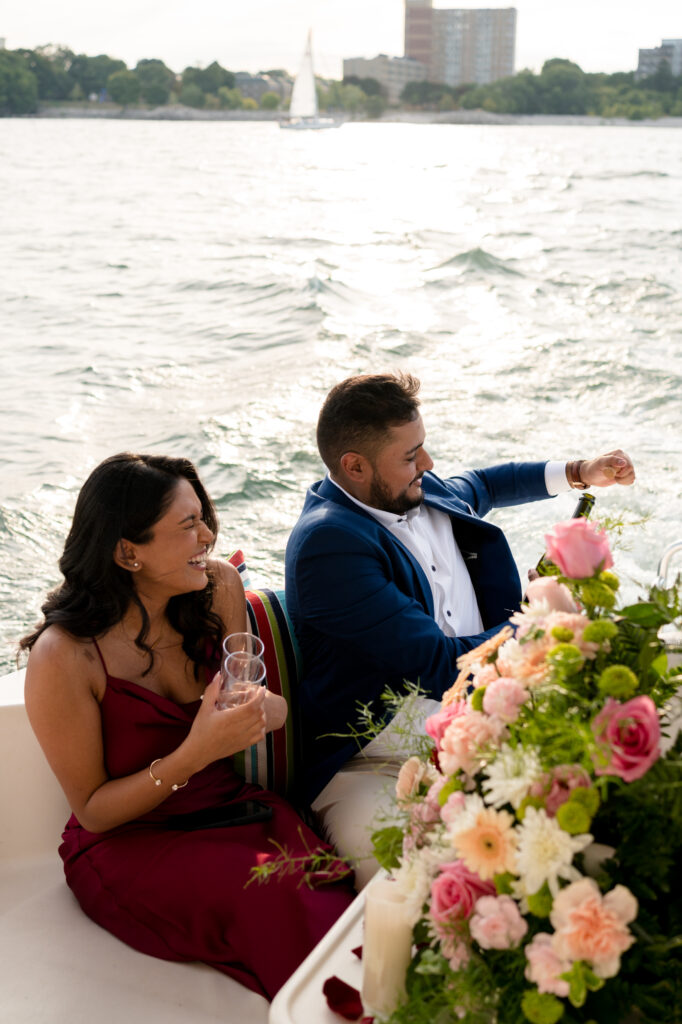 Surprise Boat Proposal Lake Ontario, Toronto - Photographer Lauren Newman