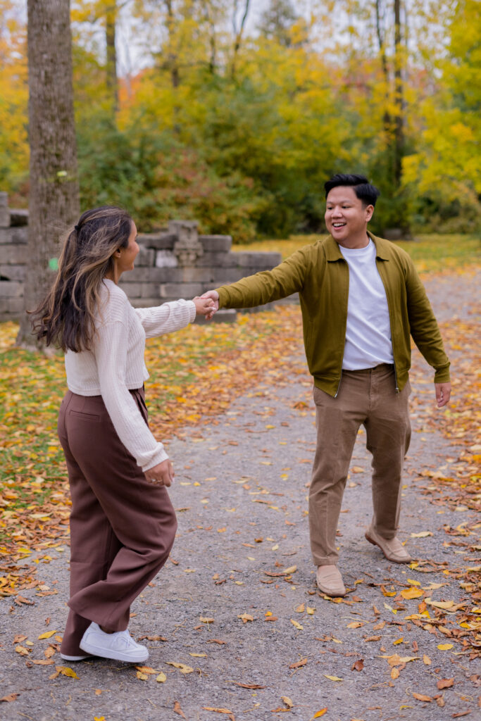 Surprise Fall Proposal Engagement Photos Guildwood Park - Photographer, Lauren Newman