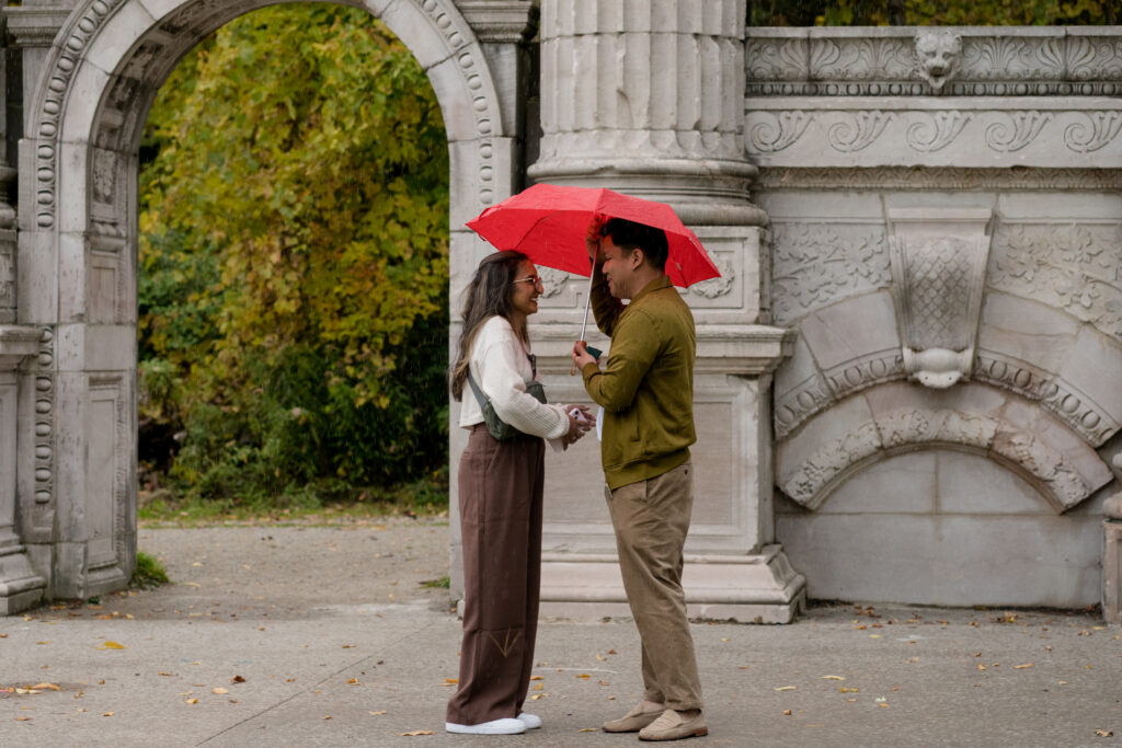 Surprise Fall Proposal Engagement Photos Guildwood Park - Photographer, Lauren Newman