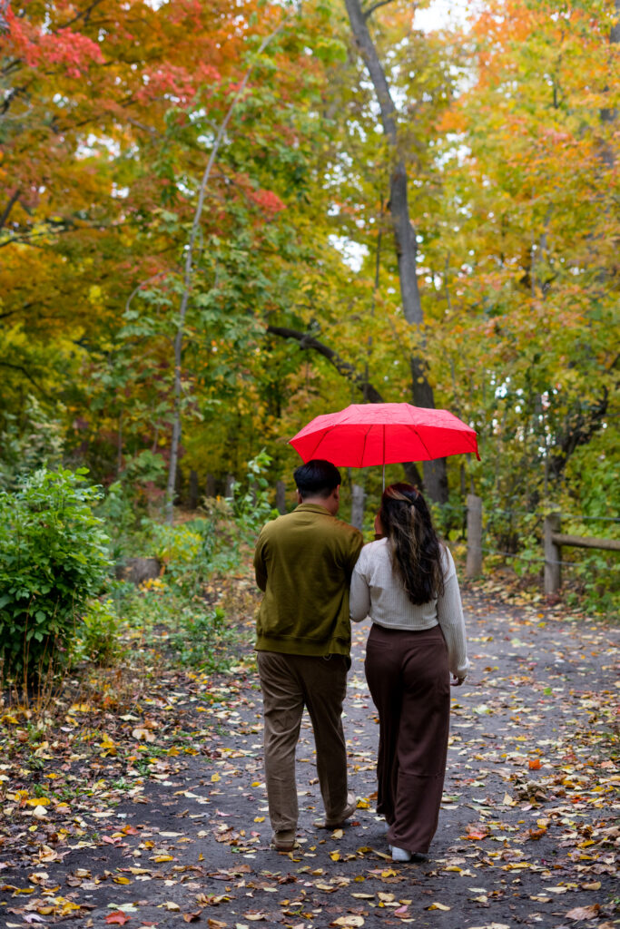 Surprise Fall Proposal Engagement Photos Guildwood Park - Photographer, Lauren Newman