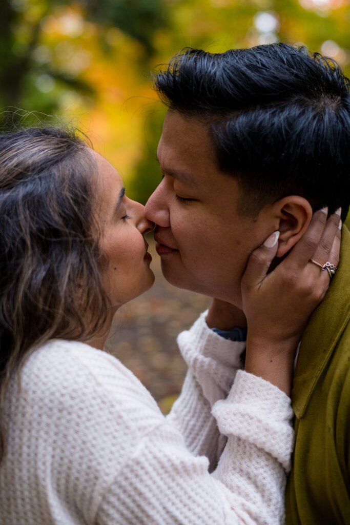 Surprise Fall Proposal Engagement Photos Guildwood Park - Photographer, Lauren Newman