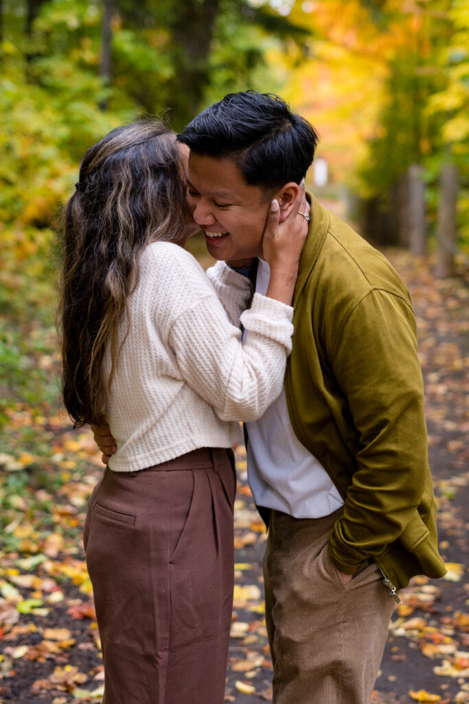 Surprise Fall Proposal Engagement Photos Guildwood Park - Photographer, Lauren Newman