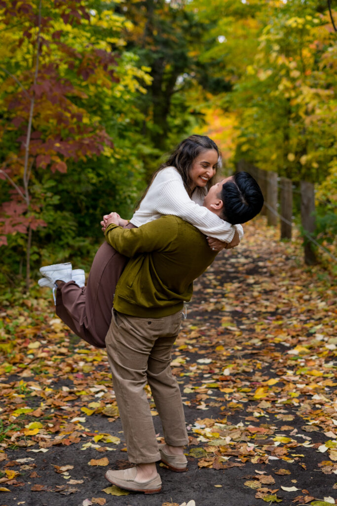 Surprise Fall Proposal Engagement Photos Guildwood Park - Photographer, Lauren Newman