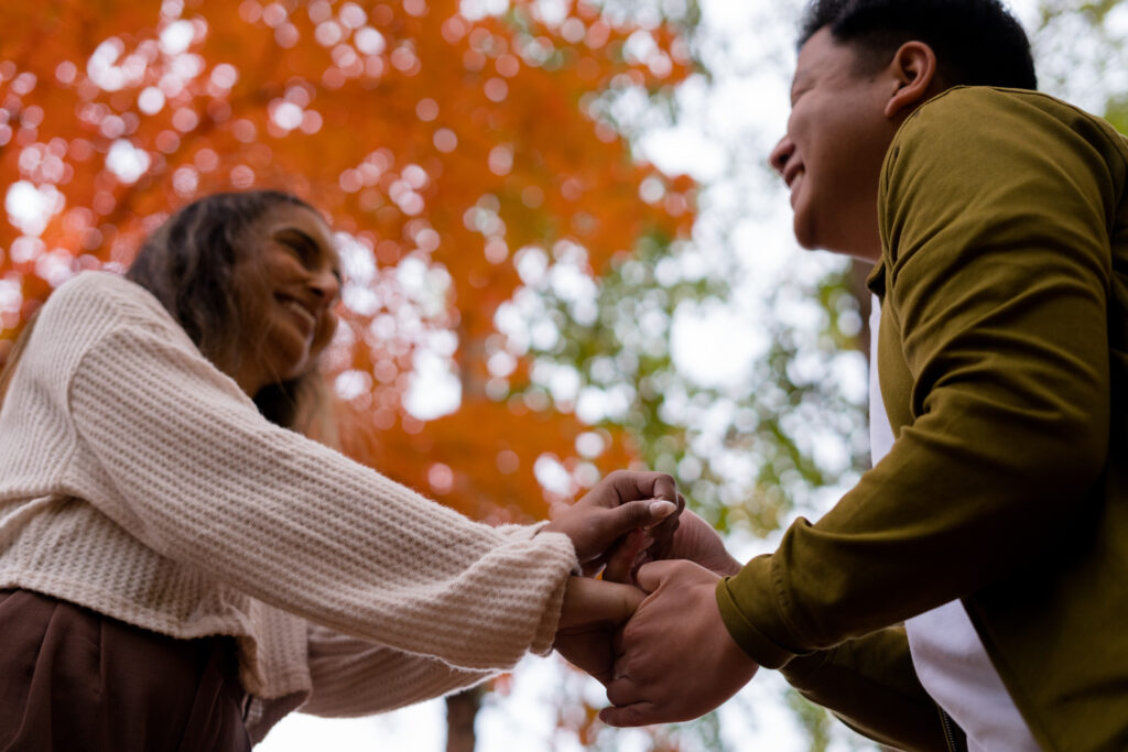 Surprise Fall Proposal Engagement Photos Guildwood Park - Photographer, Lauren Newman