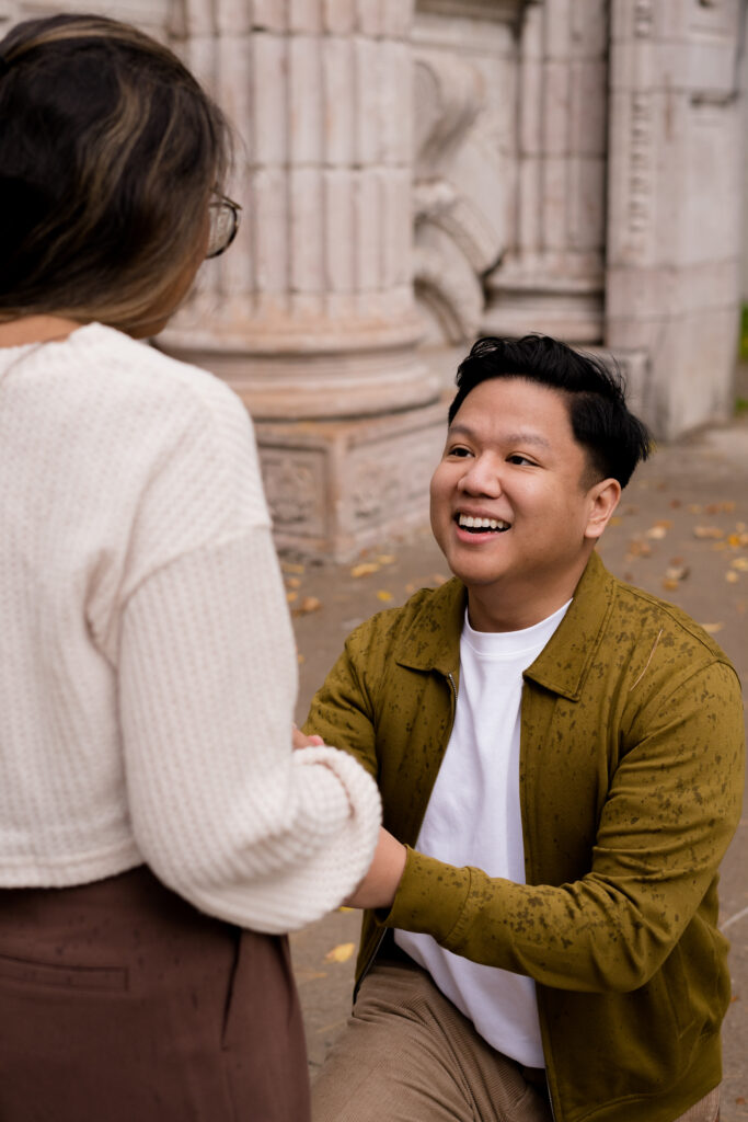 Surprise Fall Proposal Engagement Photos Guildwood Park - Photographer, Lauren Newman