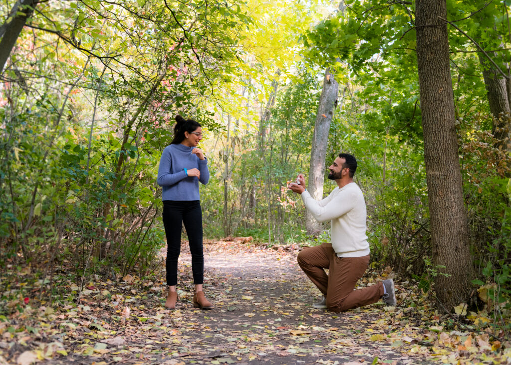 Surprise Fall Proposal Engagement Photos Dundas Peak - Photographer, Lauren Newman