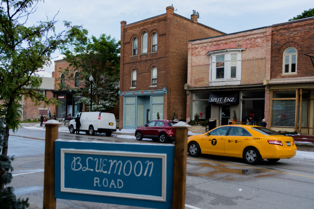 Adrian Spencer is the new arrival in the small town where this Hallmark movie, Christmas Lucky Charm takes place