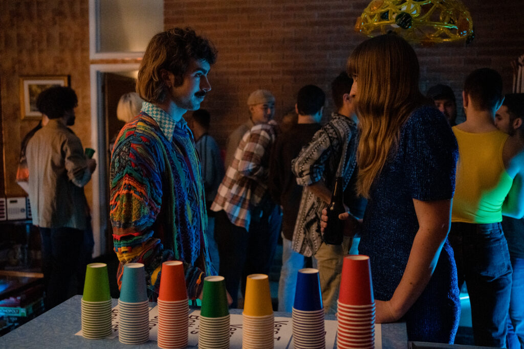 Lily Kazimiera speaks to her crush in a scene from I Hate People, People Hate Me