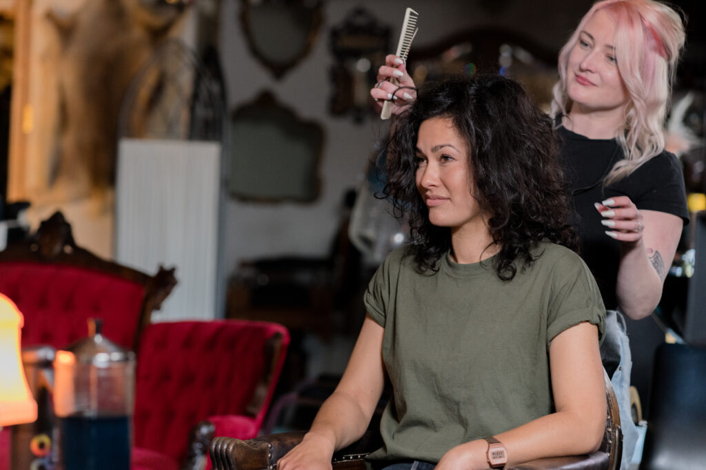 Sarika Cullis-Suzuki and Anthony Morgan present in a hairdressers in The Nature of Things episode Hairy Tales