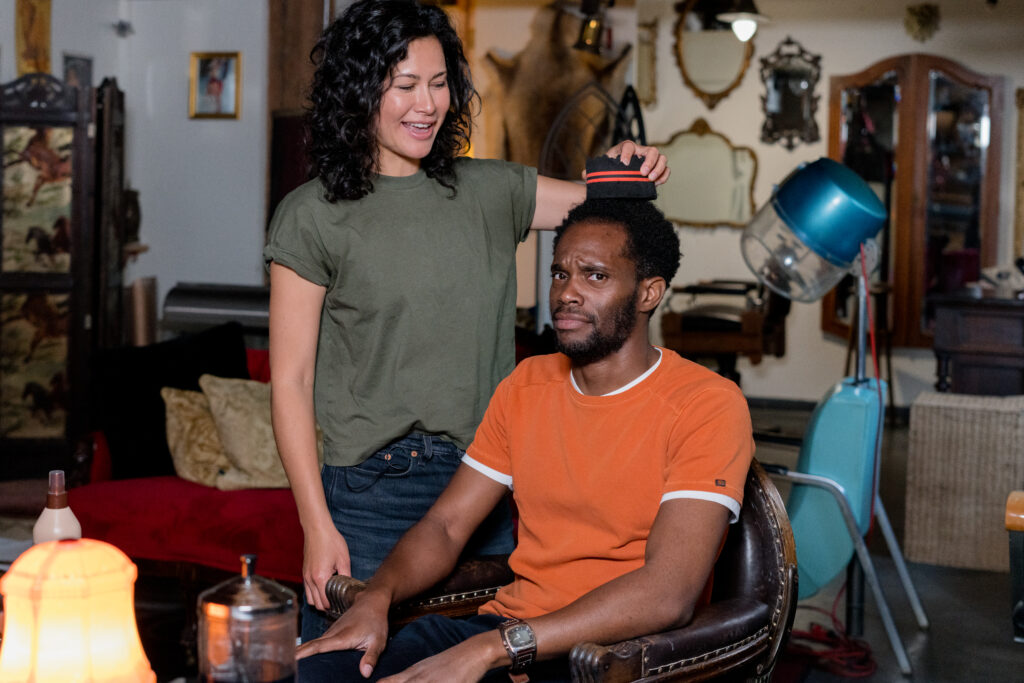 Sarika Cullis-Suzuki and Anthony Morgan present in a hairdressers in The Nature of Things episode Hairy Tales