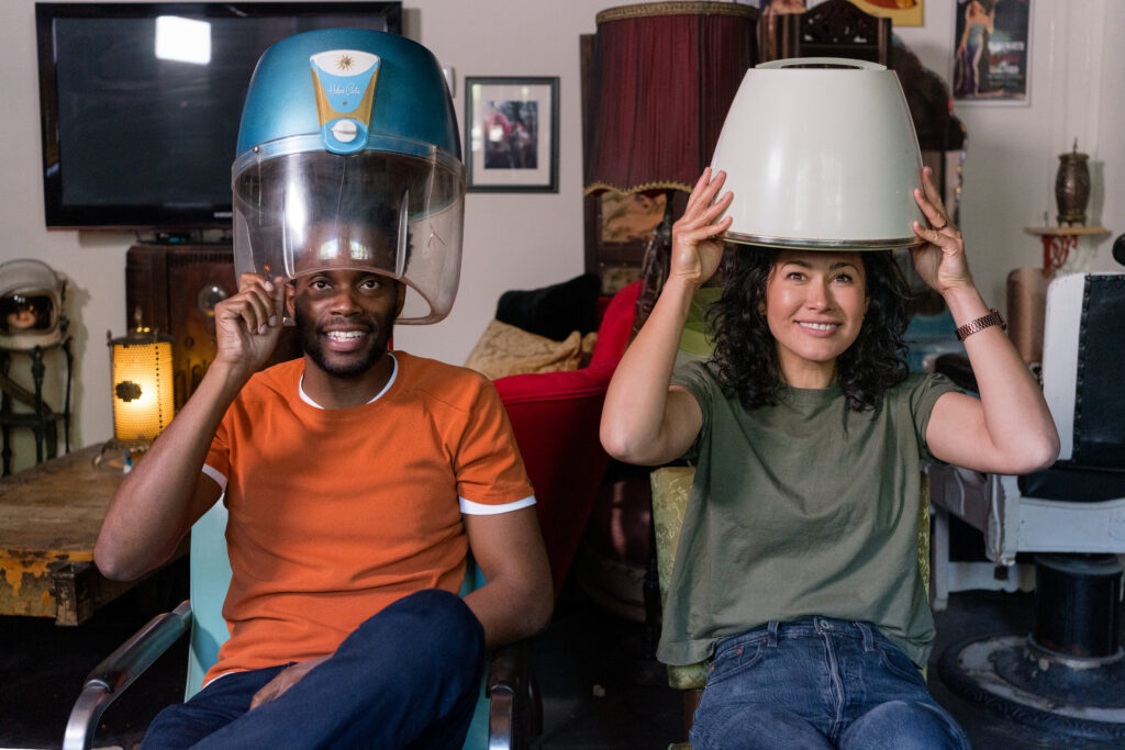 Sarika Cullis-Suzuki and Anthony Morgan present in a hairdressers in The Nature of Things episode Hairy Tales