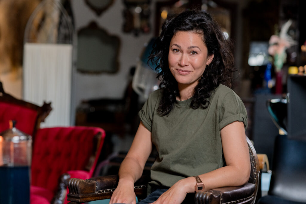 Sarika Cullis-Suzuki and Anthony Morgan present in a hairdressers in The Nature of Things episode Hairy Tales