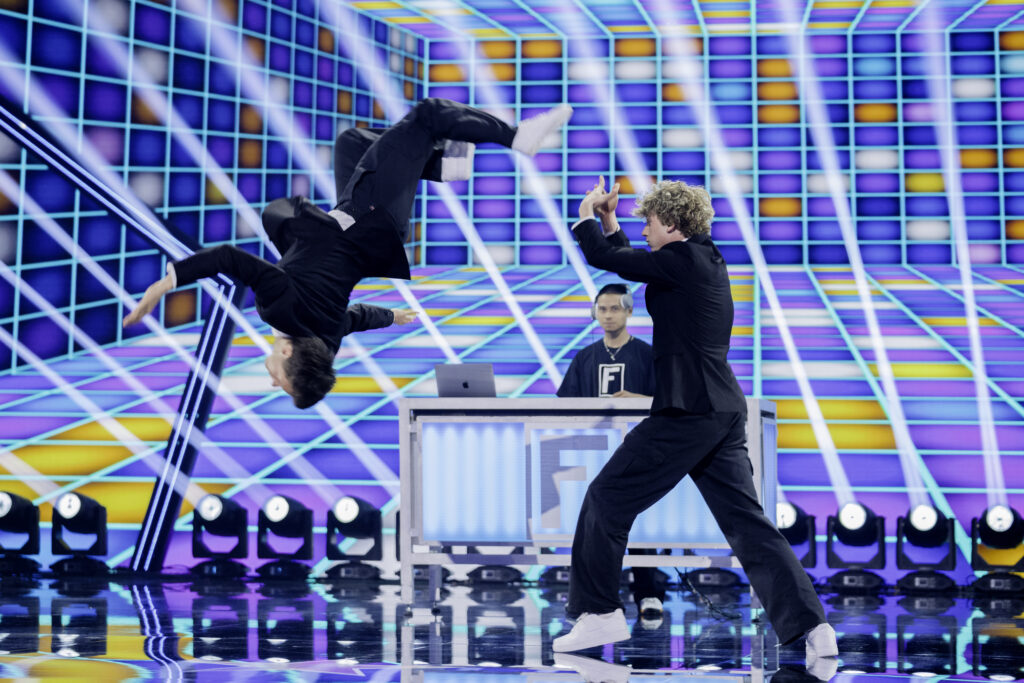 Funkanometry Dance Duo perform on stage of Canadas Got Talent
