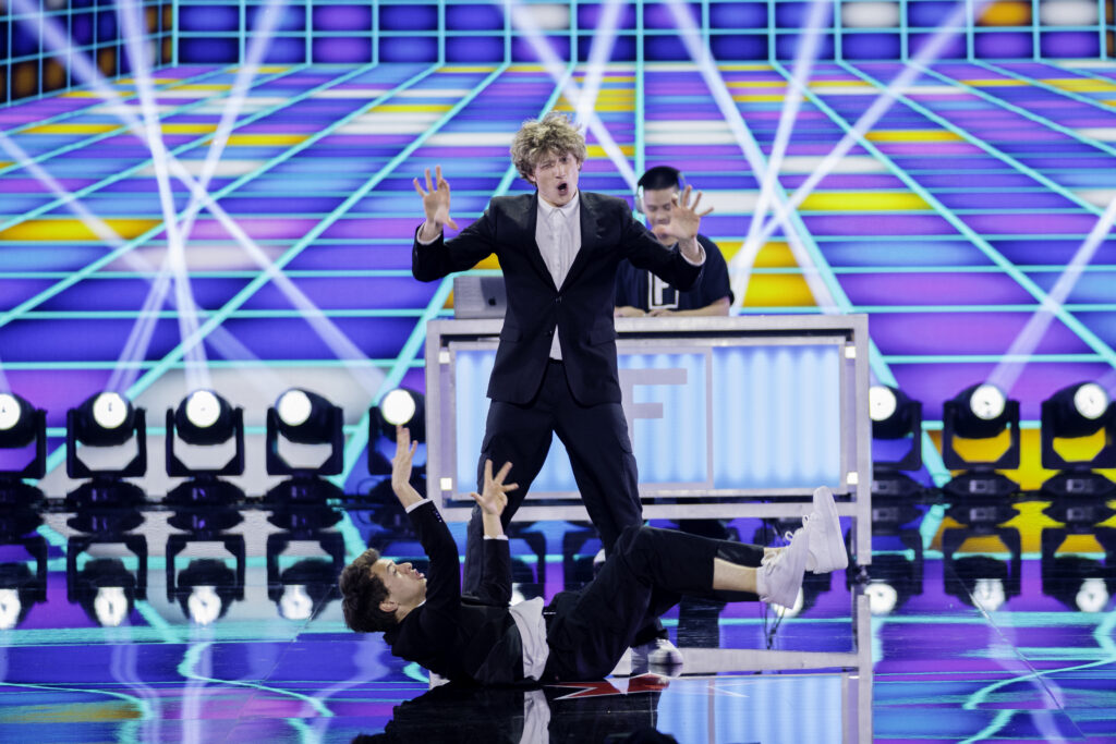 Funkanometry Dance Duo perform on stage of Canadas Got Talent