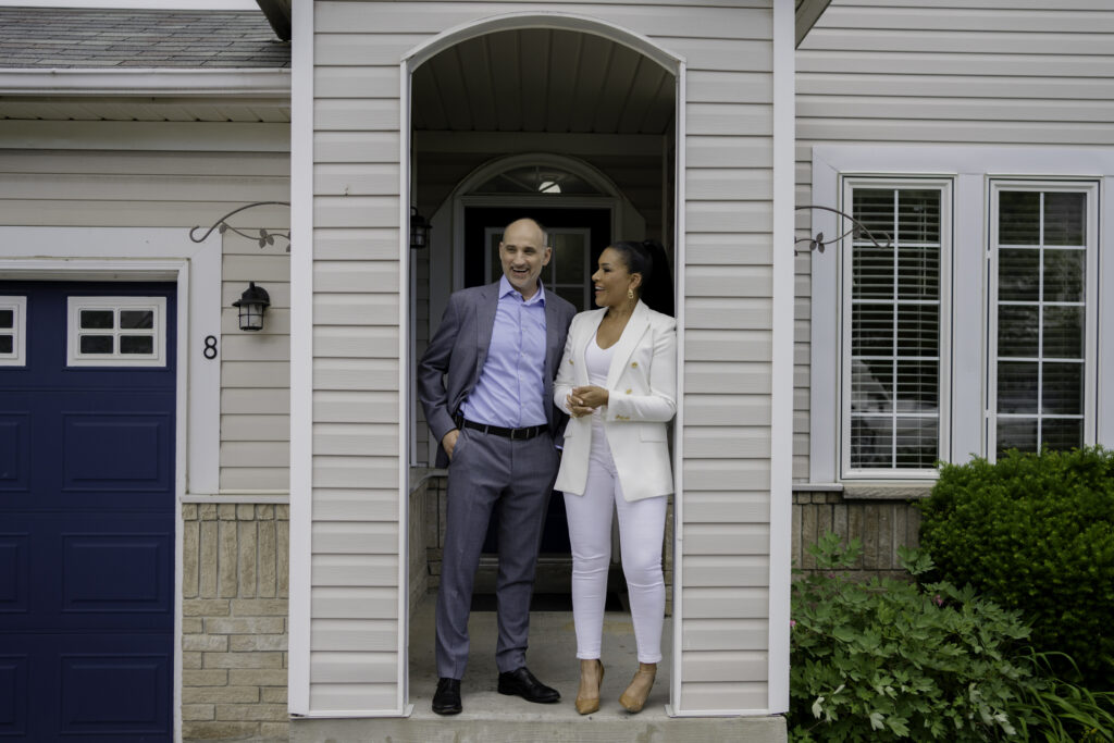 Page Turner and David Visentin in newly renovated living room on love it or list it