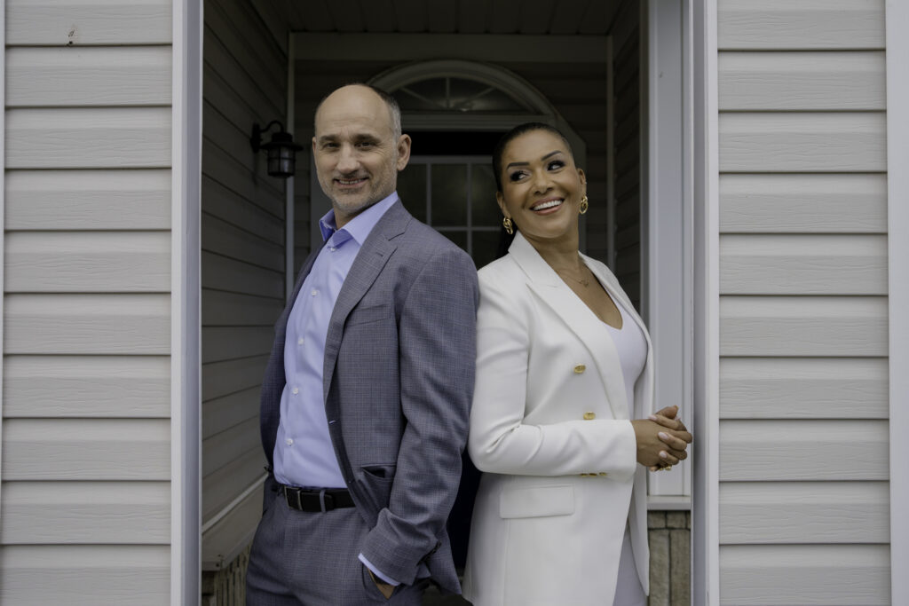 Page Turner and David Visentin in newly renovated living room on love it or list it