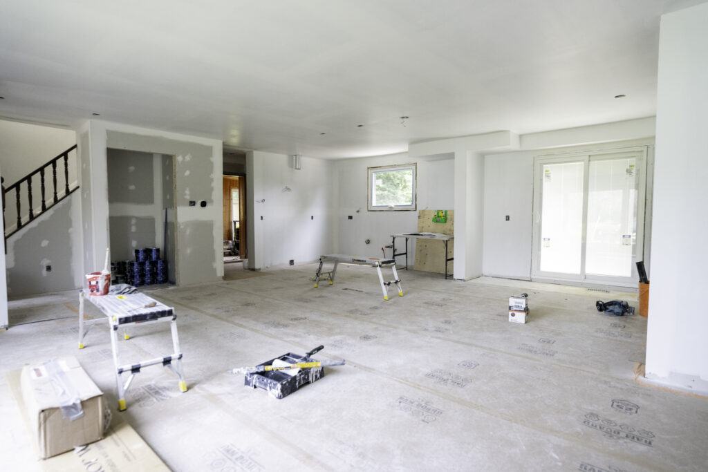 Love it or List it Living Room Mid-Renovation