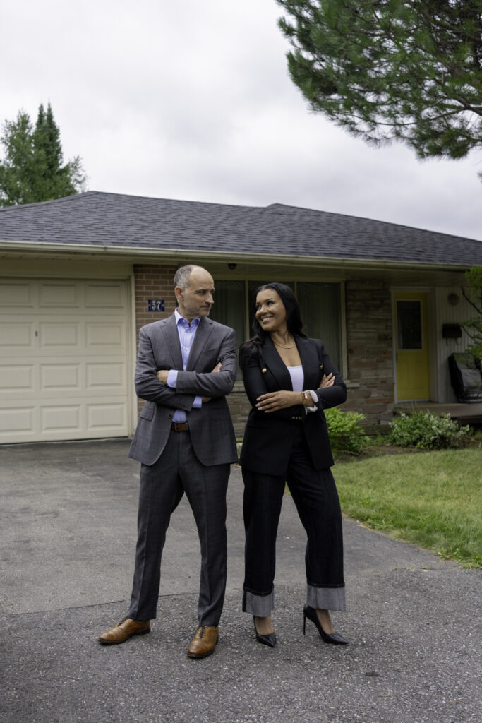 Page Turner and David Visentin in newly renovated living room on love it or list it